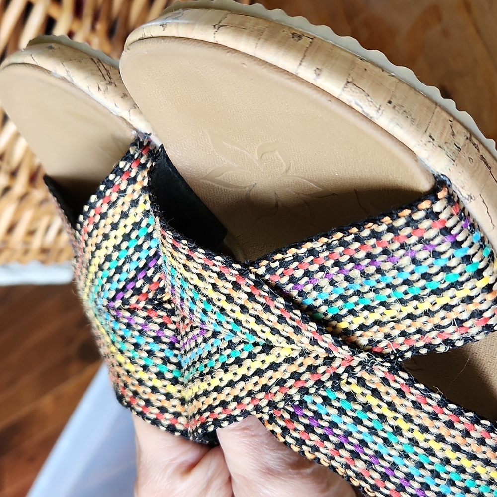Skechers Luxe Foam Woven Multicolored Sandals sz 9‎ - Picture 11 of 16
